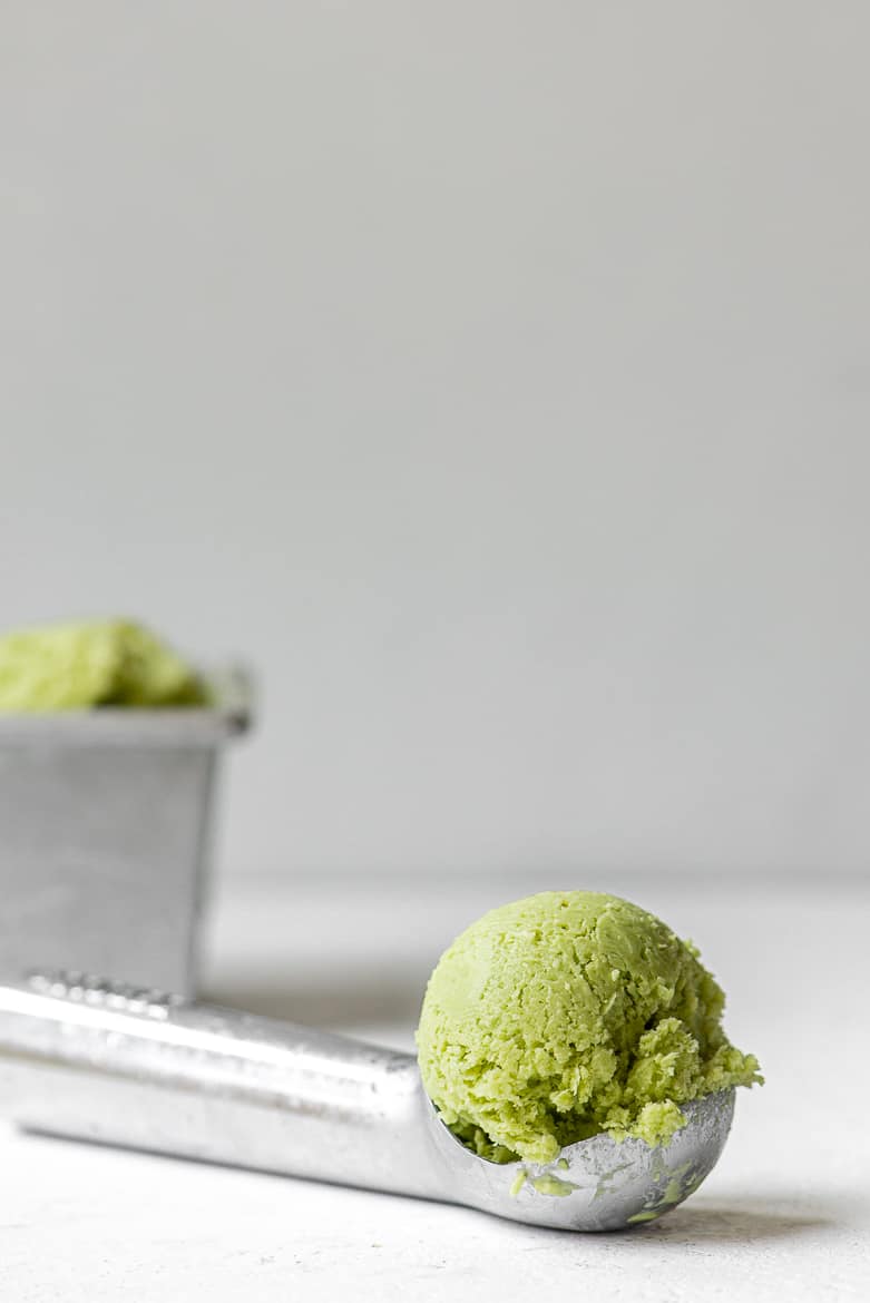 One scoop of Avocado Lime Ice cream 