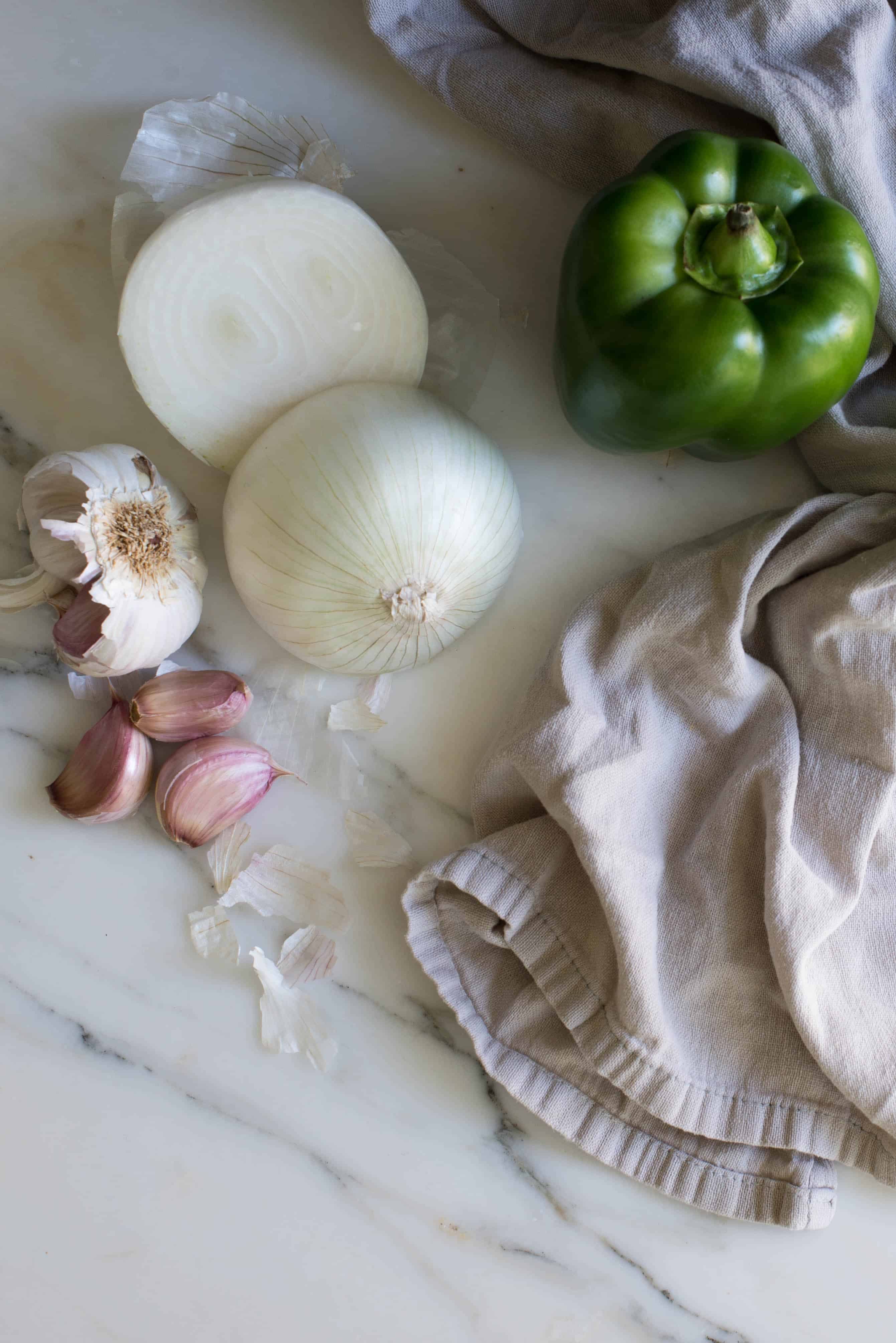 Sofrito ingredients for Black Beans 