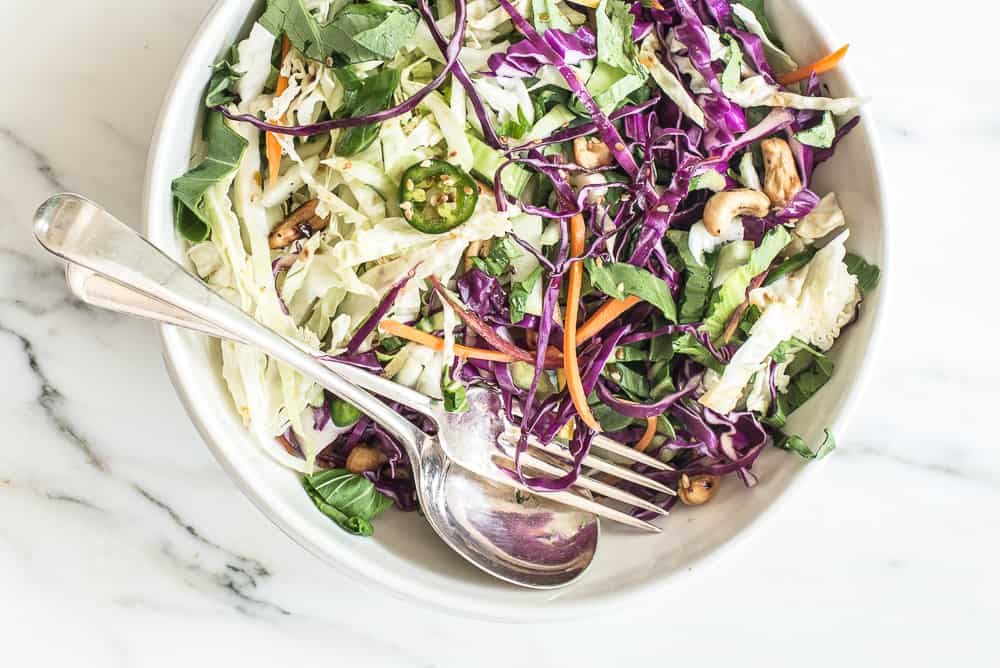 Asian salad in bowl