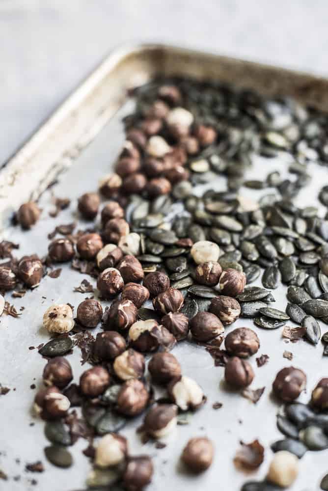 Roasted Hazelnuts and pepitas