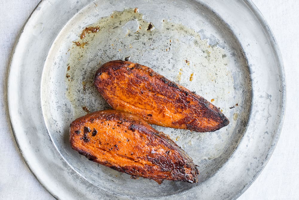 Roasted sweet potatoes 