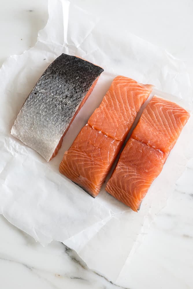 Raw Salmon Fillets