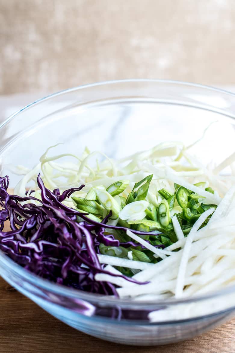 Jicama, cabbage slaw