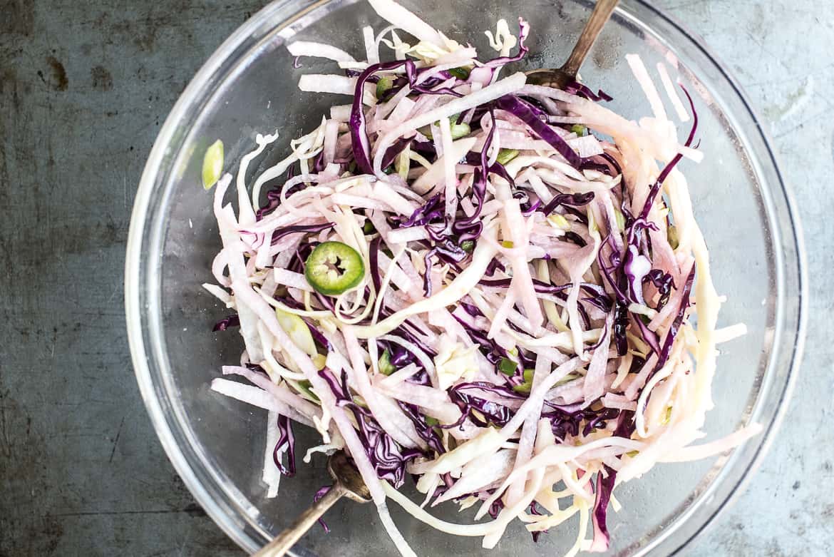 Jicama slaw with citrus dressing