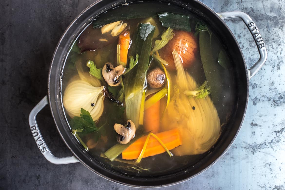 Vegetable stock- cooked