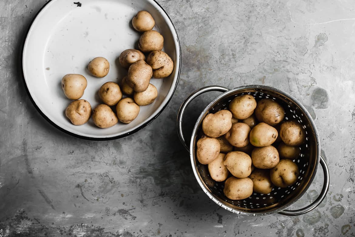 New Potatoes in colander