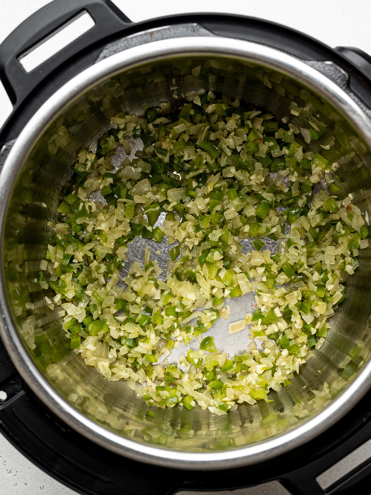 onion and green pepper sautéed in Instant pot