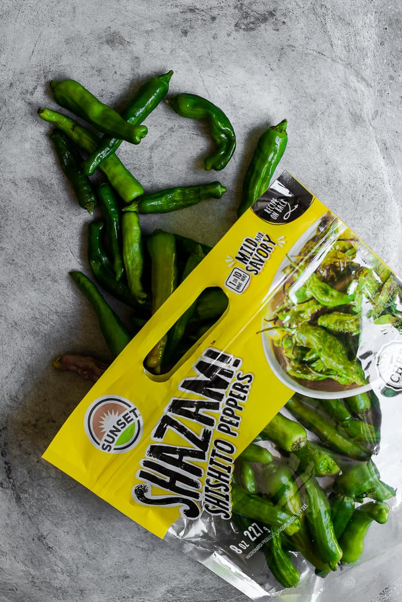 Shishito peppers in bag