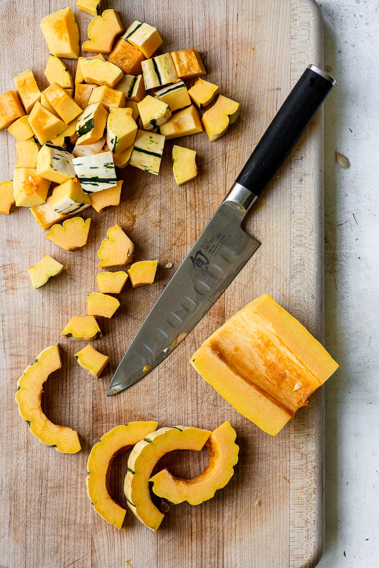 cubed delicata squash