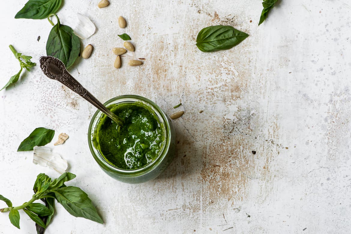 pesto in a jar