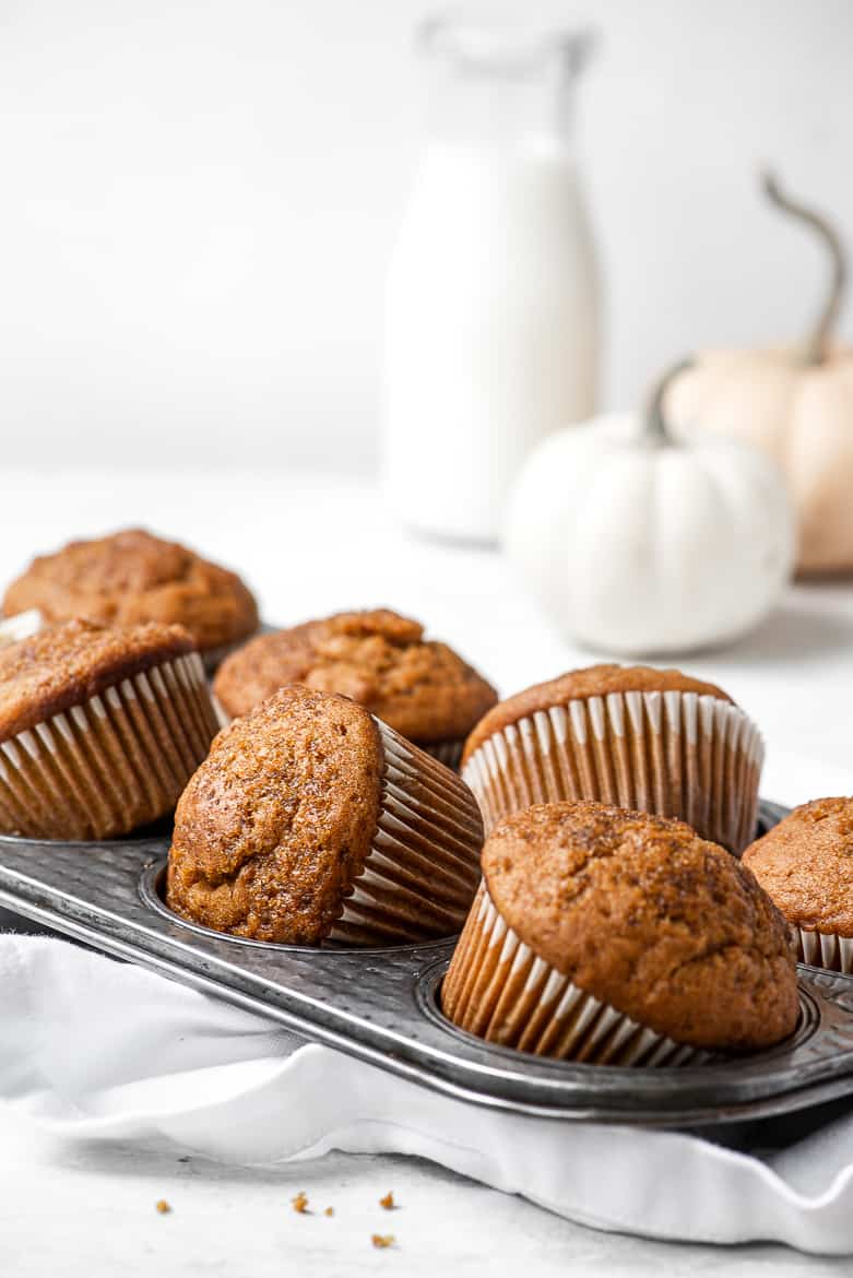 Close up of Baked muffins in tray