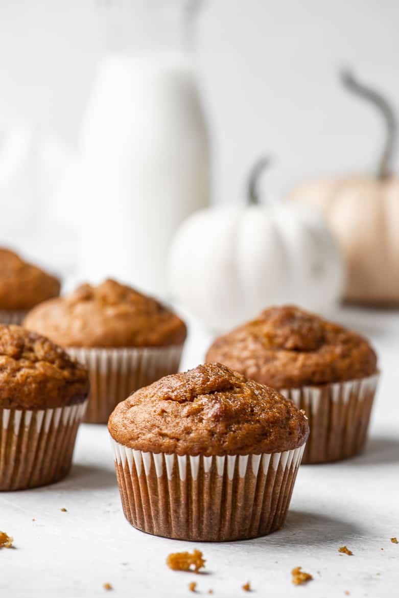 close up of pumpkin muffin