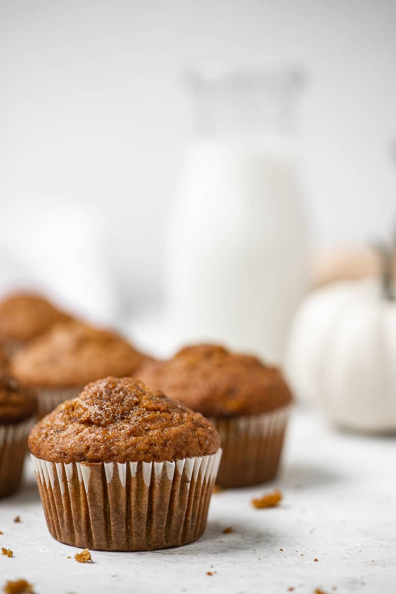 close up of pumpkin muffin