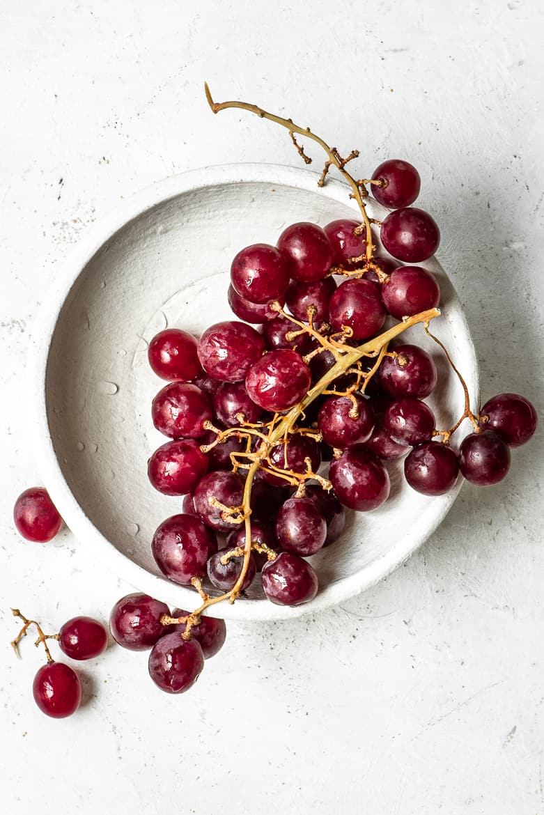 Red Grapes in bowl