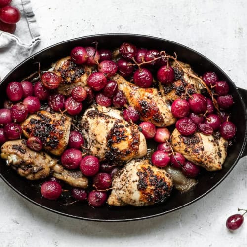 Roasted Chicken with grapes