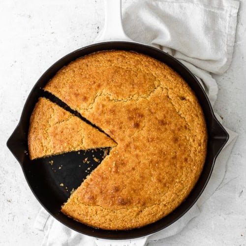 Cornbread in skillet