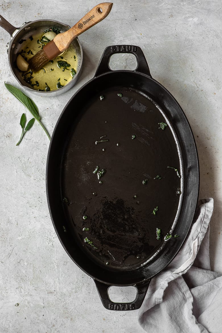Baking dish - buttered