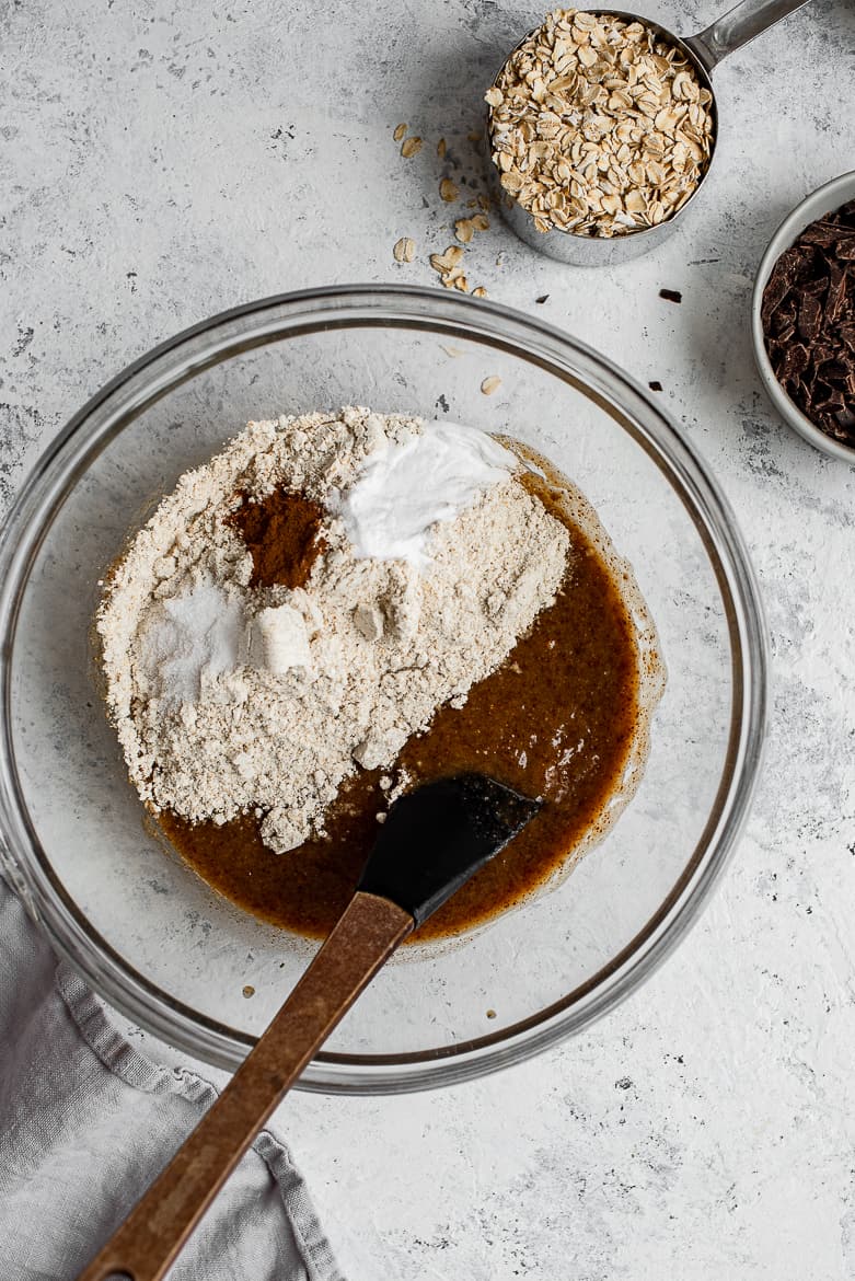 Ingredients for cookies in a bowl