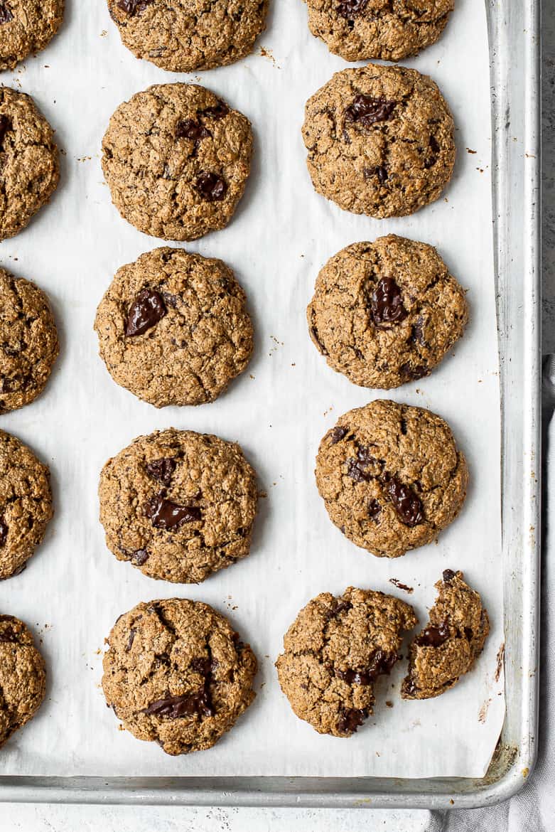 Baked Banana Chocolate Chip Cookies