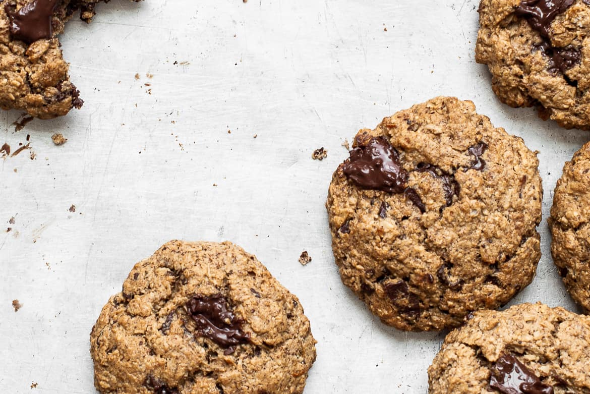 Baked Banana Chocolate chip cookies 