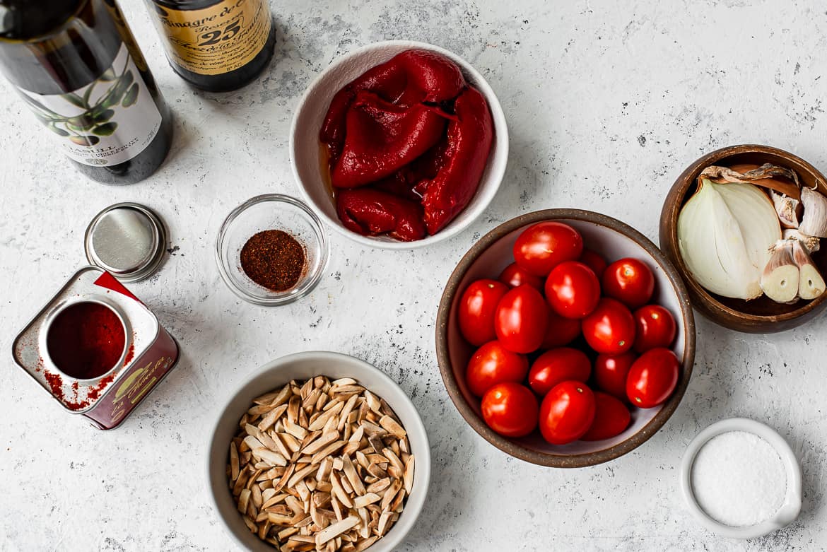 Ingredients for romesco sauce