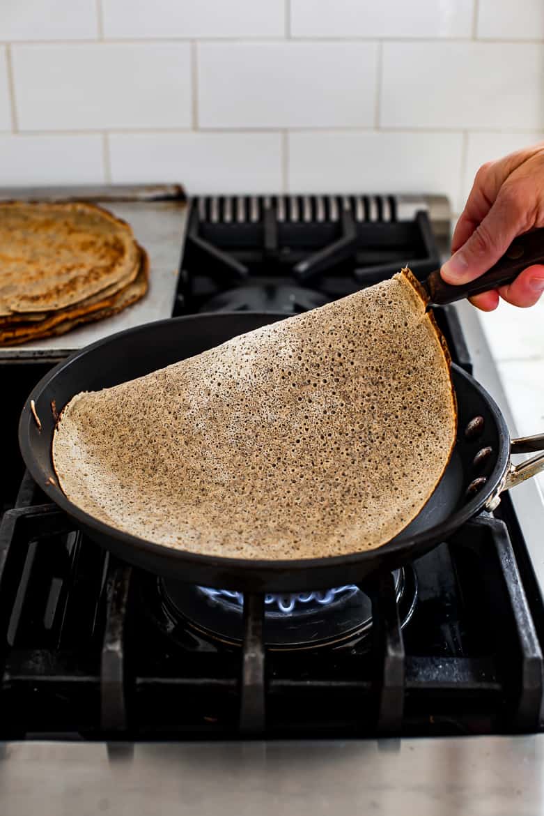 flipping crepe