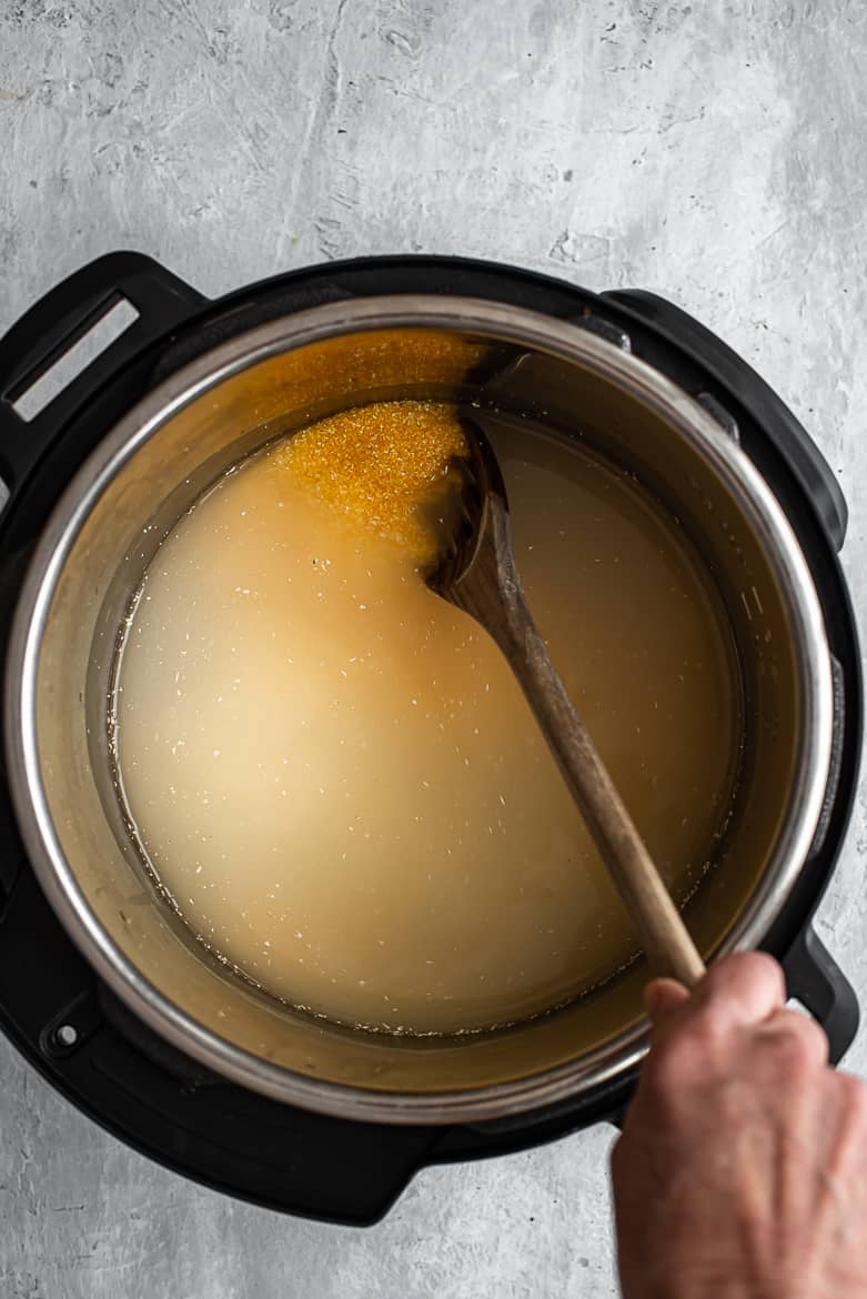 whisking polenta