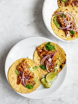 Chicken tinga tacos