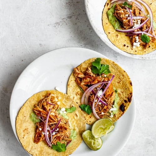 Chicken tinga tacos