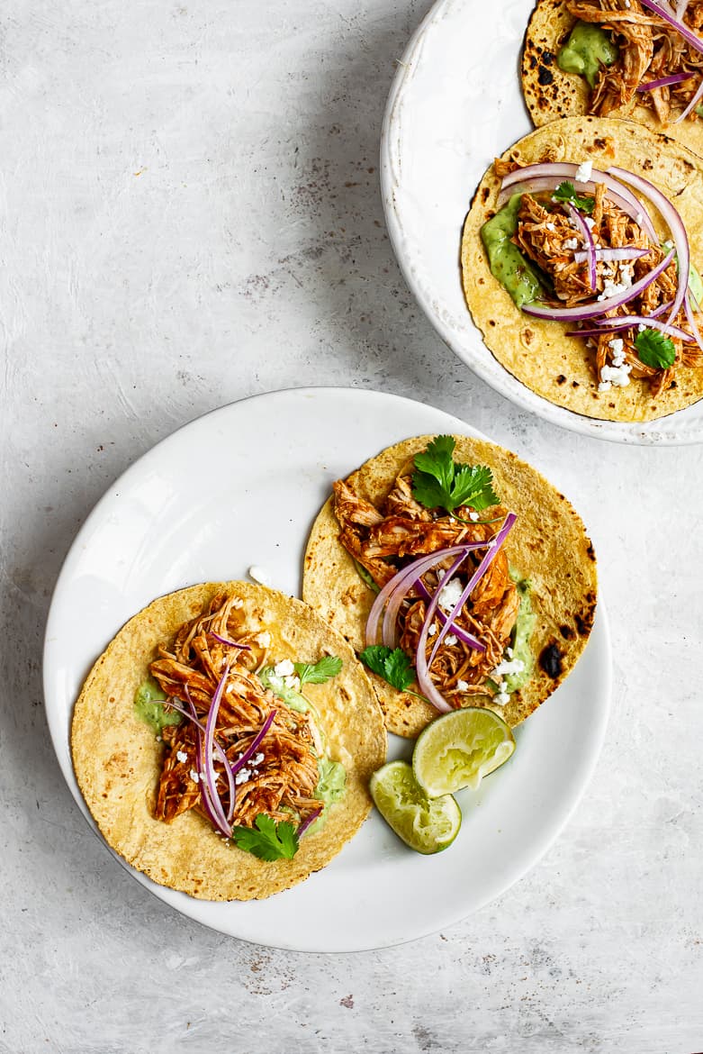 Chicken tinga tacos