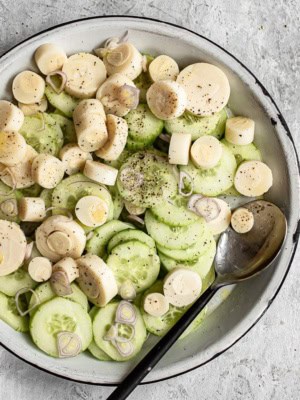 Cucumber Salad with hearts of palm