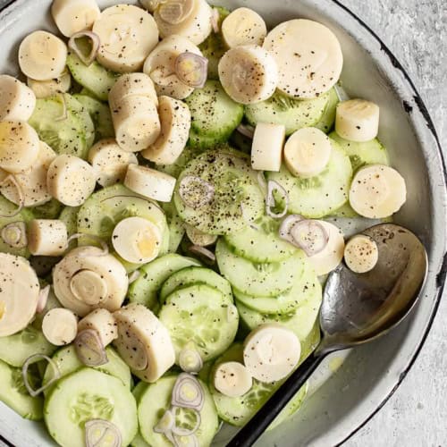 Cucumber Salad with hearts of palm