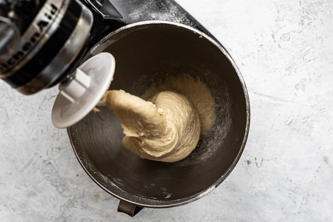 Dough in mixer