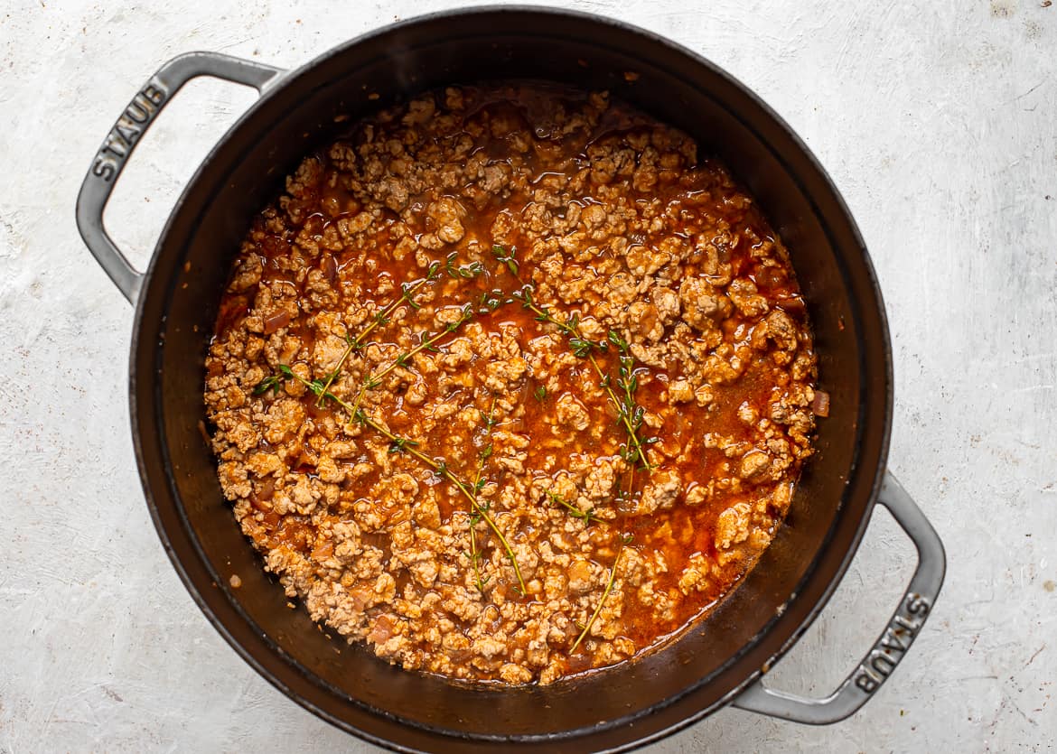 Turkey mixture for shepherd's pie