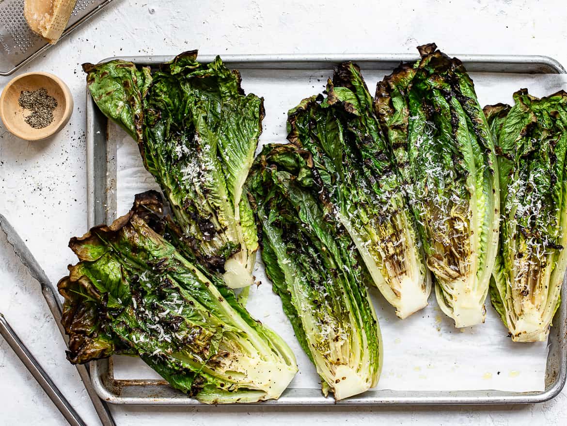 Grilled Romaine hearts 