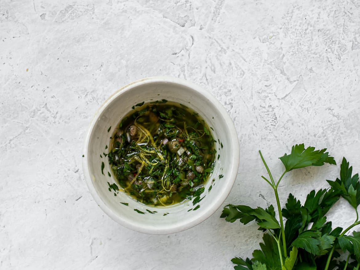 Italian Salsa verde in a bowl