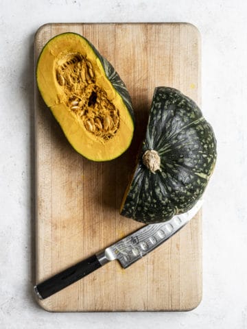 Cut Kabocha squash