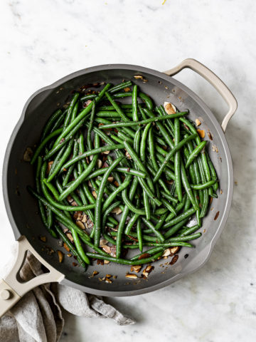 Green beans in skillet