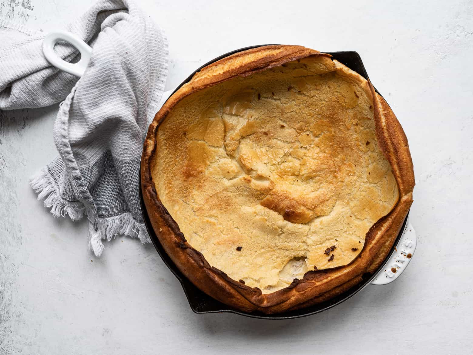 Baked Dutch baby in skillet