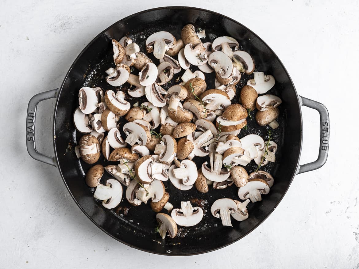 mushrooms in skillet