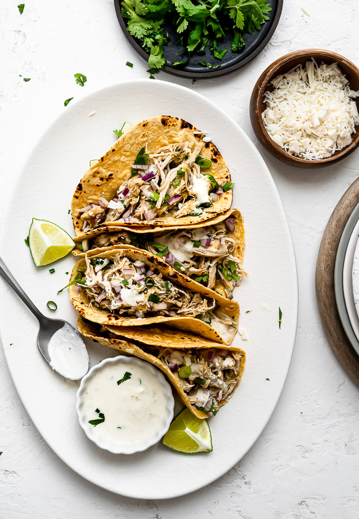 Salsa Verde Chicken Tacos