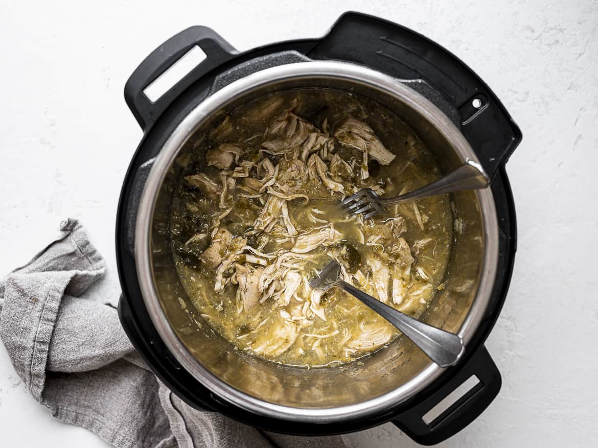 Shredding chicken in the Instant Pot