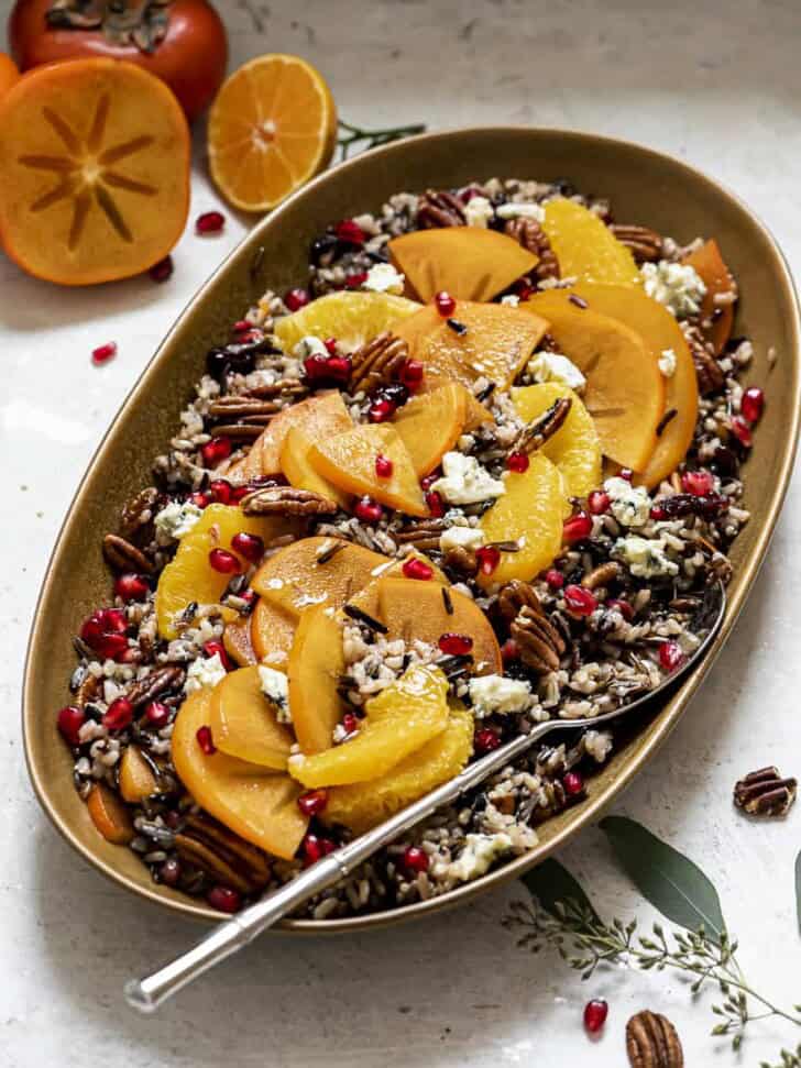 side view of Wild Rice Citrus Salad