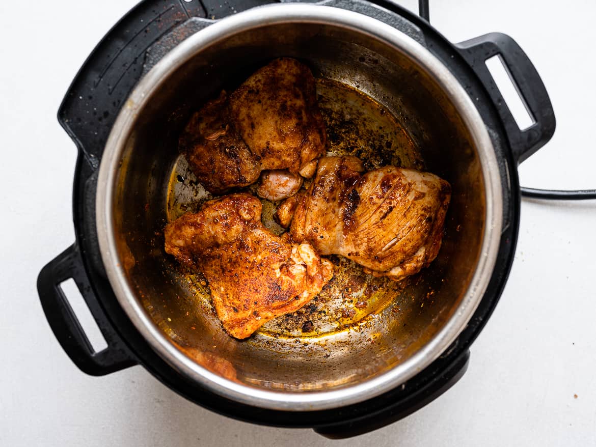 Instant Pot Chicken Thighs (Fresh or Frozen) - Sandra Valvassori