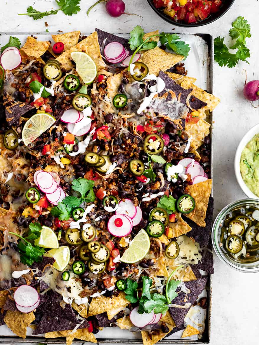 Loaded nachos with beans and chorizo - Chatelaine