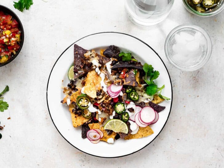 Nachos served on plate