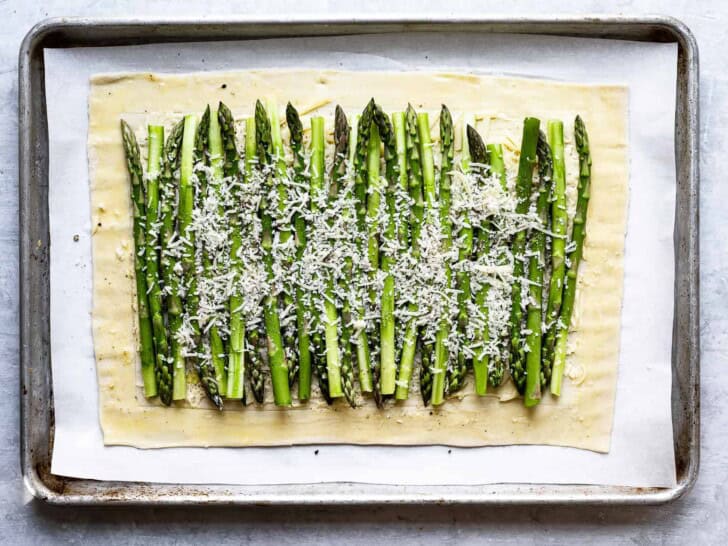 asparagus sprinkled with parmesan