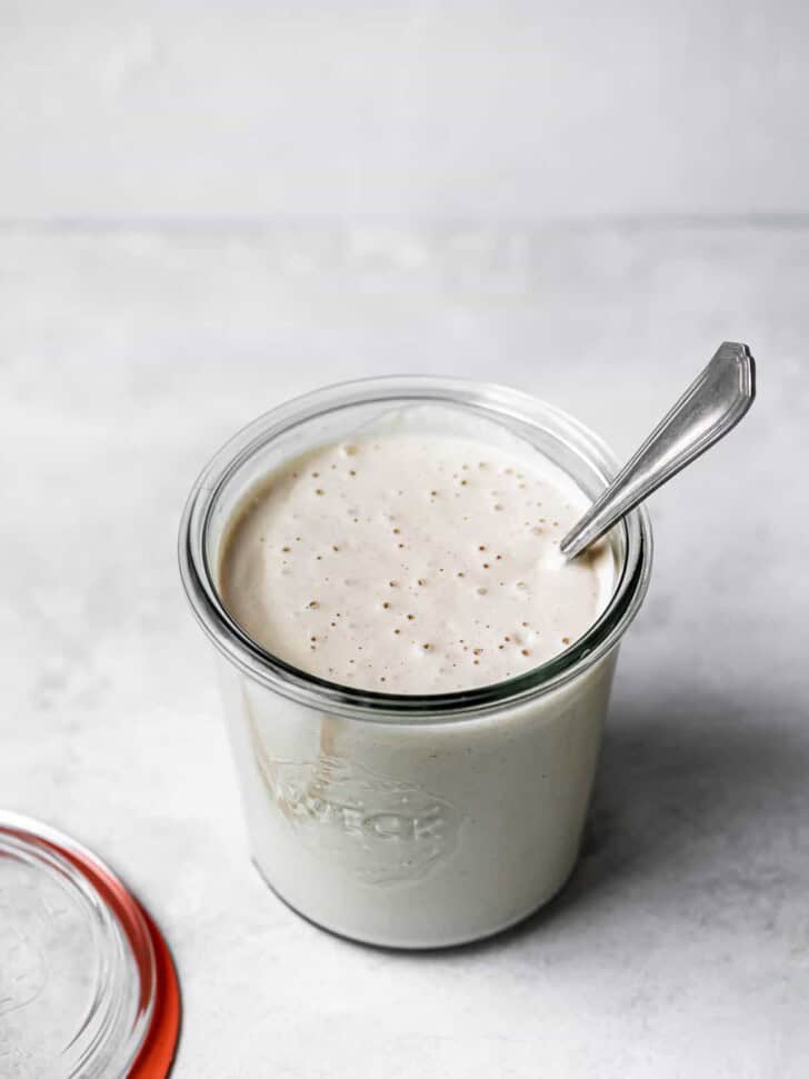 Tahini Dressing in jar 