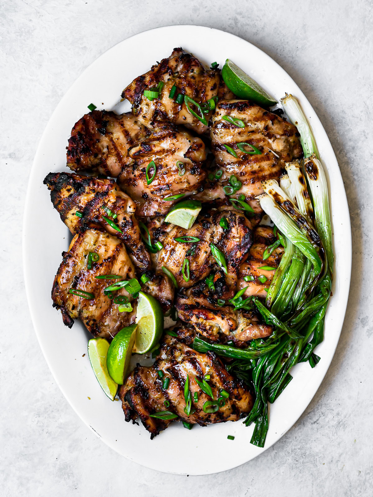 Grilled Lemongrass Chicken on platter