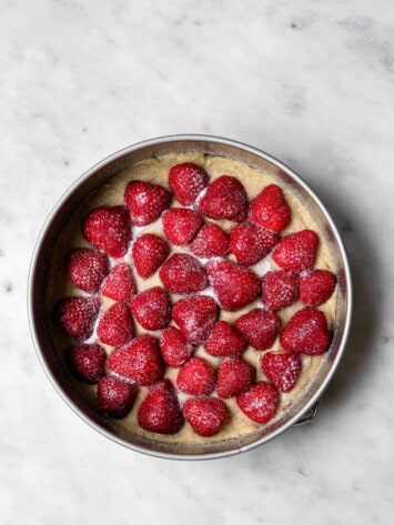 strawberries sprinkled with sugar 